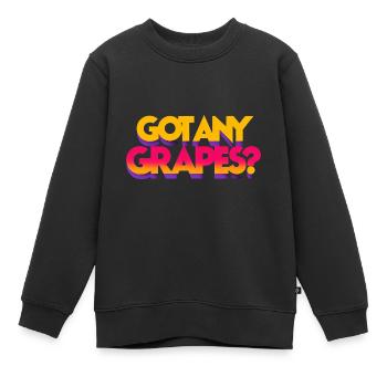 Got Any Grapes 5 - Kids Premium Organic Sweatshirt - black - Front - AI Model Kid Female (0cm)