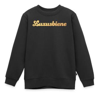 Luxus Biene Gold Prinzessin deluxe exklusiv Quote - Kinder Premium Organic Sweatshirt - Schwarz - Vorne - AI Model Kid Female (0cm)