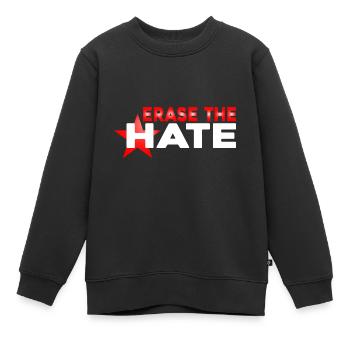 Effacer la haine 6 - Sweat Premium enfant bio - noir - Devant - AI Model Kid Female (0cm)