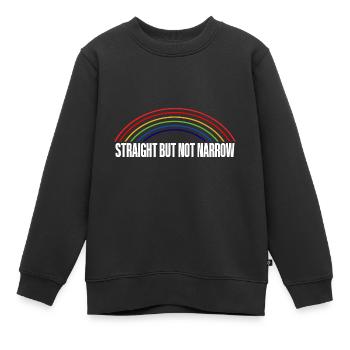 Droit mais pas étroit 3 - Sweat Premium enfant bio - noir - Devant - AI Model Kid Female (0cm)