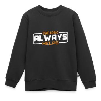 Jurer aide toujours 14 - Sweat Premium enfant bio - noir - Devant - AI Model Kid Female (0cm)