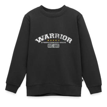 Stefan Buben Warrior - Kinder Premium Organic Sweatshirt - Schwarz - Vorne - AI Model Kid Female (0cm)