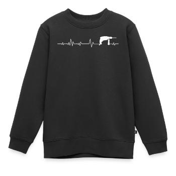 Outil artisan - Sweat Premium enfant bio - noir - Devant - AI Model Kid Female (0cm)