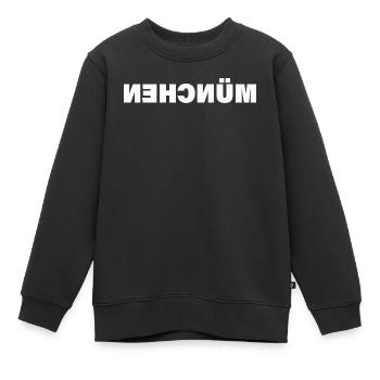 MUNICH - Sweat Premium enfant bio - noir - Devant - AI Model Kid Female (0cm)