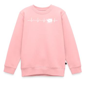 Profil du cœur de l’État de Washington : Fierté PNW - Sweat Premium enfant bio - rose - Devant - AI Model Kid Female (0cm)
