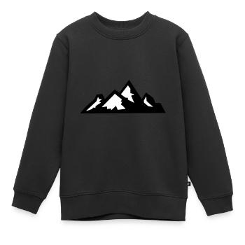 Berge Berg Gebirge 08 - Kinder Premium Organic Sweatshirt - Schwarz - Vorne - AI Model Kid Female (0cm)