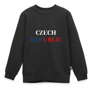 République tchèque République tchèque Idée cadeau - Sweat Premium enfant bio - noir - Devant - AI Model Kid Female (0cm)