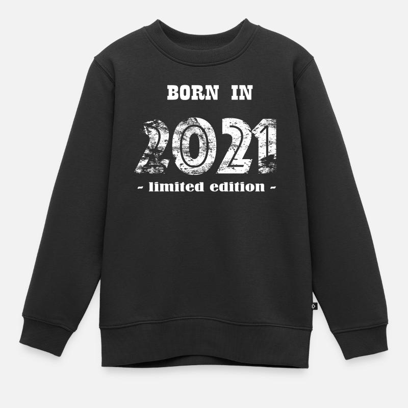NÉ EN 2021 - édition limitée - Sweat Premium enfant bio - noir