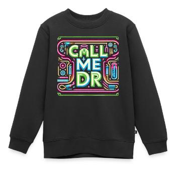 Call Me Dr 32 - Kids Premium Organic Sweatshirt - black - Front - AI Model Kid Female (0cm)