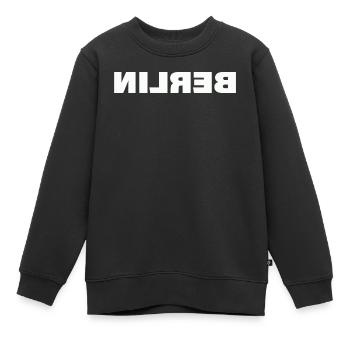 BERLIN - Kinder Premium Organic Sweatshirt - Schwarz - Vorne - AI Model Kid Female (0cm)