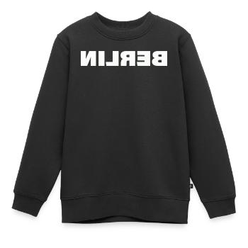 Berlin - Sweat Premium enfant bio - noir - Devant - AI Model Kid Female (0cm)