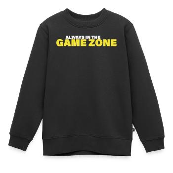 ZONE DE JEU - Sweat Premium enfant bio - noir - Devant - AI Model Kid Female (0cm)