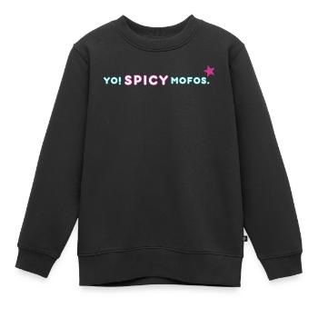 Yo! Spicy Mofos. | Retro Y2K Style - Kinder Premium Organic Sweatshirt - Schwarz - Vorne - AI Model Kid Female (0cm)