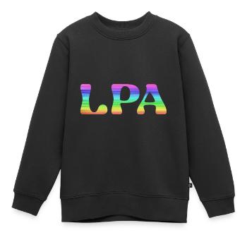 lpa,grande canarie,LGBT,arc-en-ciel,las palmas - Sweat Premium enfant bio - noir - Devant - AI Model Kid Female (0cm)