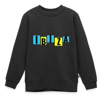 Ibiza, my love, Andenken und Party - Kinder Premium Organic Sweatshirt - Schwarz - Vorne - AI Model Kid Female (0cm)