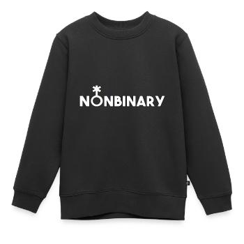 Symbole de genre non binaire non binaire non binaire - Sweat Premium enfant bio - noir - Devant - AI Model Kid Female (0cm)