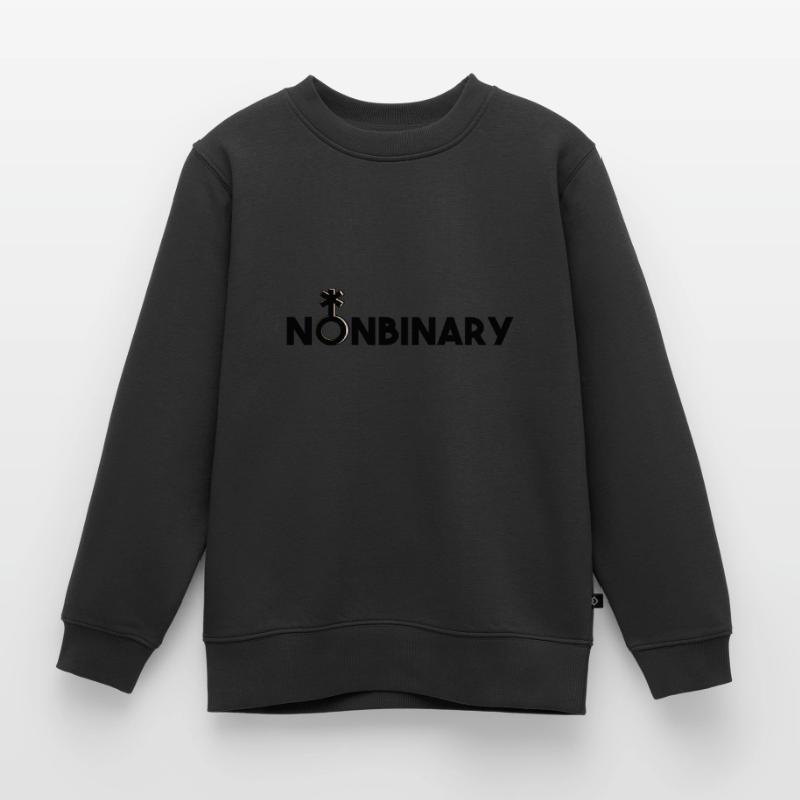 Nonbinary symbol and font Nonbinary nonbinary Kids Premium Organic Sweatshirt