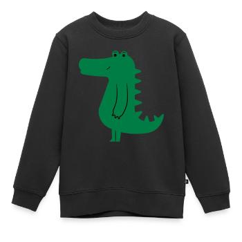crocodile - Kids Premium Organic Sweatshirt - black - Front - AI Model Kid Female (0cm)