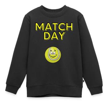Tennis: Match Day - Kids Premium Organic Sweatshirt - black - Front - AI Model Kid Female (0cm)