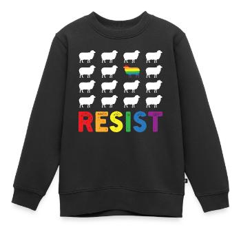 Niedliche Regenbogen Schafe für Stolz Monat und Sp - Kinder Premium Organic Sweatshirt - Schwarz - Vorne - AI Model Kid Female (0cm)