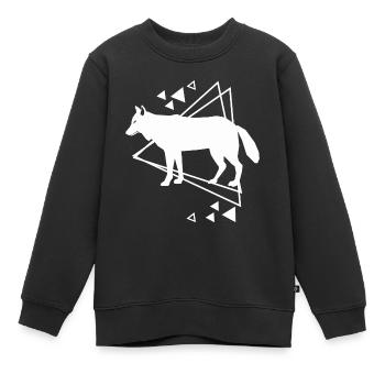 Wolf - Tierfreund Naturschutz - Kinder Premium Organic Sweatshirt - Schwarz - Vorne - AI Model Kid Female (0cm)