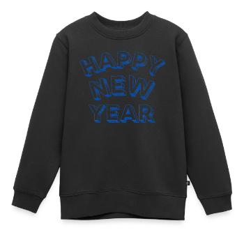 HAPPY NEW YEAR - Sweat Premium enfant bio - noir - Devant - AI Model Kid Female (0cm)