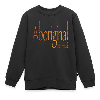 Autochtones et fiers - Sweat Premium enfant bio - noir - Devant - AI Model Kid Female (0cm)