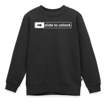 slide to unlock - Kinder Premium Organic Sweatshirt - Schwarz - Vorne - AI Model Kid Female (0cm)