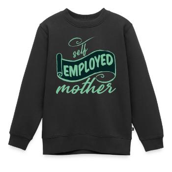 Mère indépendante 2 - Sweat Premium enfant bio - noir - Devant - AI Model Kid Female (0cm)