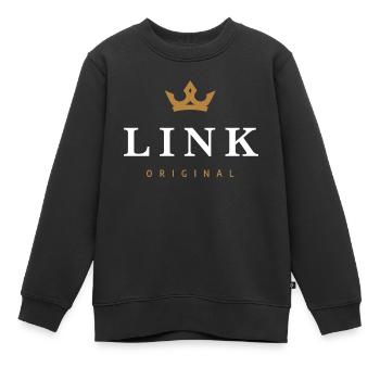 Link Original Familienlogo - Kinder Premium Organic Sweatshirt - Schwarz - Vorne - AI Model Kid Female (0cm)