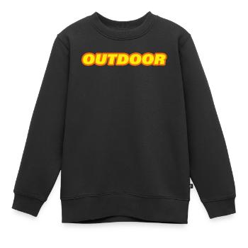 OUTDOOR - Kinder Premium Organic Sweatshirt - Schwarz - Vorne - AI Model Kid Female (0cm)