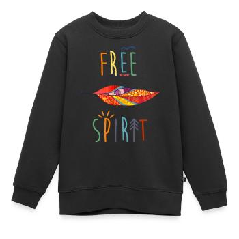 AD Free Spirit - Kinder Premium Organic Sweatshirt - Schwarz - Vorne - AI Model Kid Female (0cm)