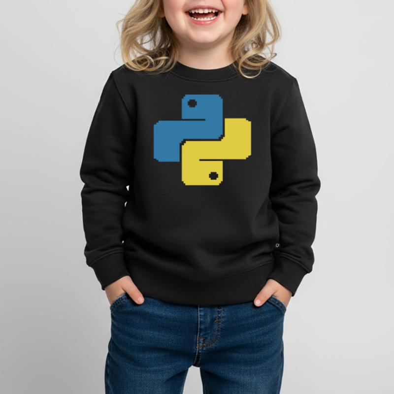 Python Pixelart Kinder Premium Organic Sweatshirt