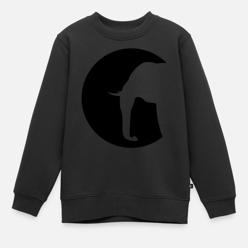l'éléphant - Sweat Premium enfant bio - noir
