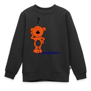 schnuffel nounours - Sweat Premium enfant bio - noir - Devant - AI Model Kid Female (0cm)
