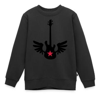 bass wings - Sweat Premium enfant bio - noir - Devant - AI Model Kid Female (0cm)