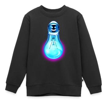 ASTROBULB - Kinder Premium Organic Sweatshirt - Schwarz - Vorne - AI Model Kid Female (0cm)
