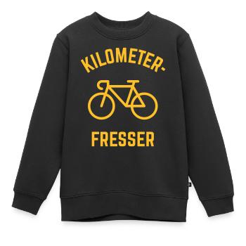 Kilometerfresser (Rennrad Fahren / Radrennen) - Kinder Premium Organic Sweatshirt - Schwarz - Vorne - AI Model Kid Female (0cm)