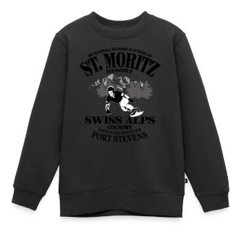 Snowboarding - Kinder Premium Organic Sweatshirt - Schwarz - Vorne - AI Model Kid Female (0cm)