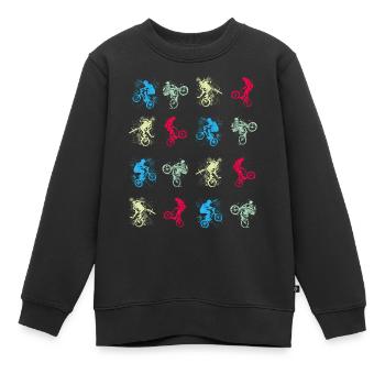 BMX / Bmx / bmx / Geschenkidee / Geburtstag - Kinder Premium Organic Sweatshirt - Schwarz - Vorne - AI Model Kid Female (0cm)