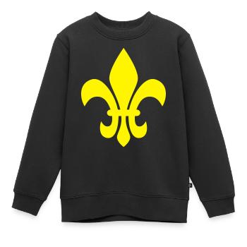 Fleur de Lys - Sweat Premium enfant bio - noir - Devant - AI Model Kid Female (0cm)
