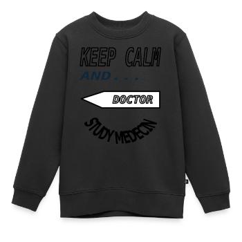 Medizin studieren Medizin Student Medizin Studium - Kinder Premium Organic Sweatshirt - Schwarz - Vorne - AI Model Kid Female (0cm)