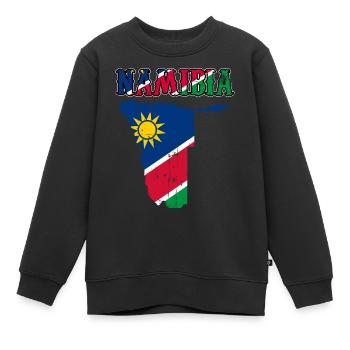 Namibia - Kinder Premium Organic Sweatshirt - Schwarz - Vorne - AI Model Kid Female (0cm)