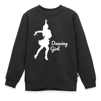 Danse tournoi Danse de société Danse latine - Sweat Premium enfant bio - noir - Devant - AI Model Kid Female (0cm)