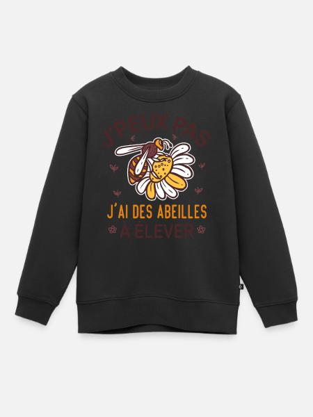 Abeille Apiculteur Drôle Abeille Cadeau Apiculture - Sweat Premium enfant bio - noir