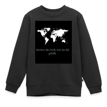 Kreiere die Welt - Kinder Premium Organic Sweatshirt - Schwarz - Vorne - AI Model Kid Female (0cm)