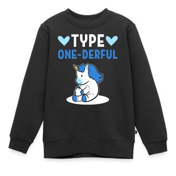 Diabetiker Insulin Typ 1 - Kinder Premium Organic Sweatshirt - Schwarz - Vorne - AI Model Kid Female (0cm)
