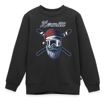 Zermatt Ski Sknowboard - Kinder Premium Organic Sweatshirt - Schwarz - Vorne - AI Model Kid Female (0cm)