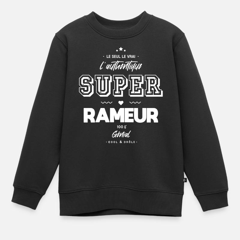 L authentique super rameur génial - Sweat Premium enfant bio - noir