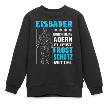 eisbader winterbader protection contre le gel résistante au froid - Sweat Premium enfant bio - noir - Devant - AI Model Kid Female (0cm)